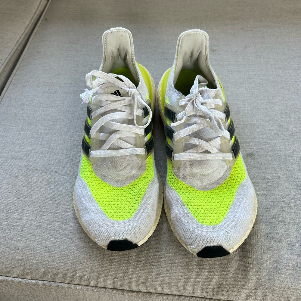 Adidas Ultraboost Bright Yellow and White Running Shoestring